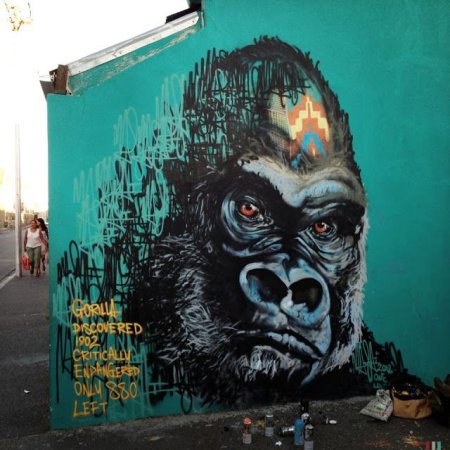 Горилла стрит арт