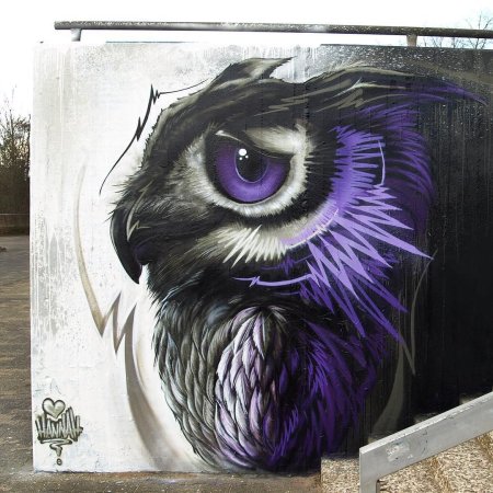 Стрит арт Сова