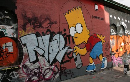 Граффити в стиле Симпсонов