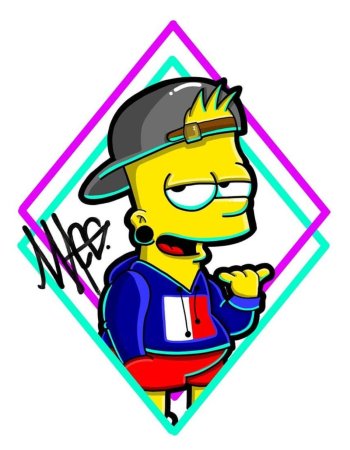 Барт симпсон с баллончиком