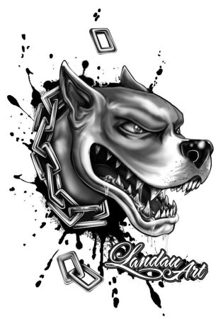 Эскизы питбуля