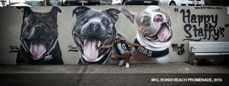 Граффити питбультерьер