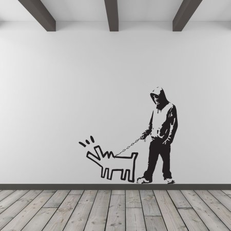 Трафаретное граффити Бэнкси