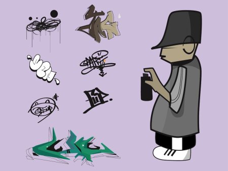 Персонажи в стиле граффити