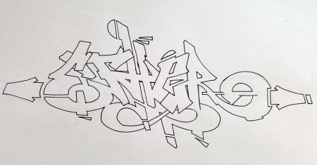 Граффити на бумаге маркером