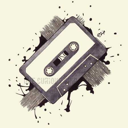 Рисунок граффити магнитофон