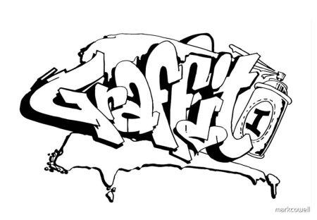 Граффити раскраска