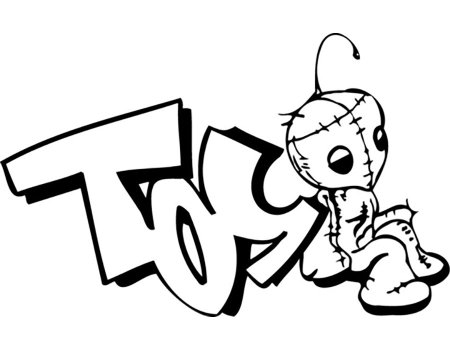 Картинки раскраски граффити