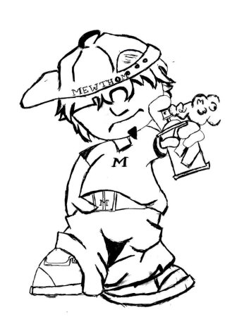 Раскраска в стиле граффити