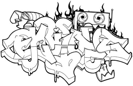 Раскраски для мальчиков граффити