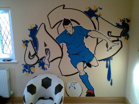 Трафареты на стену футбольная