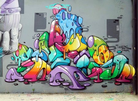 Стрит арт граффити надписи