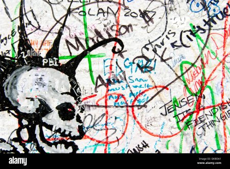 Граффити в стиле панк на стене