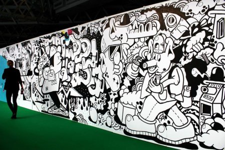 Стрит арт маркером