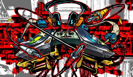 Колонка в стиле граффити