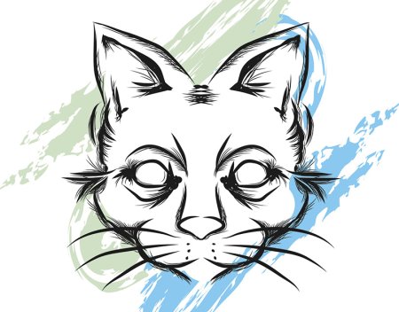 Креативная кошка скетч