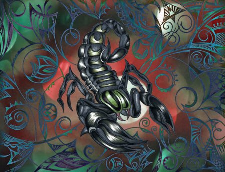 Скорпион граффити