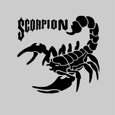 Скорпион трафарет