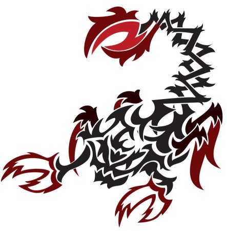 Тату трайбл Скорпион