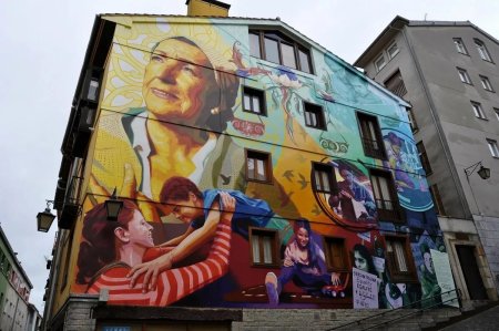 Уличное искусство рисования на стенах