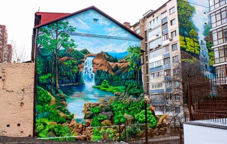 Граффити природа на стенах