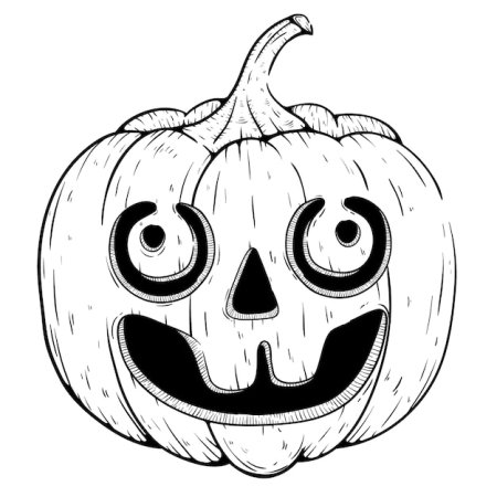 Эскиз тыквы на Хэллоуин