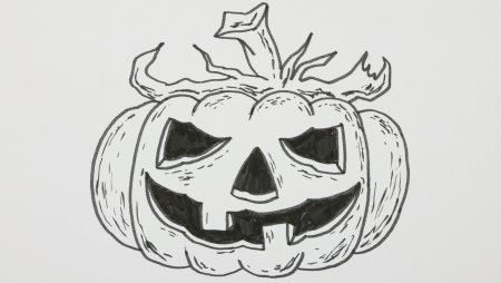 Рисунки на Хэллоуин для срисовки