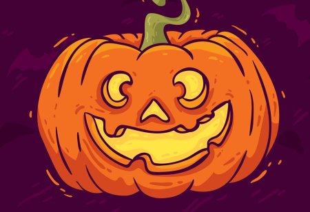 Хэллоуинская тыква мультяшная