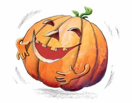 Веселая рожица на тыкве