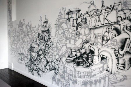 Эскиз города на стену