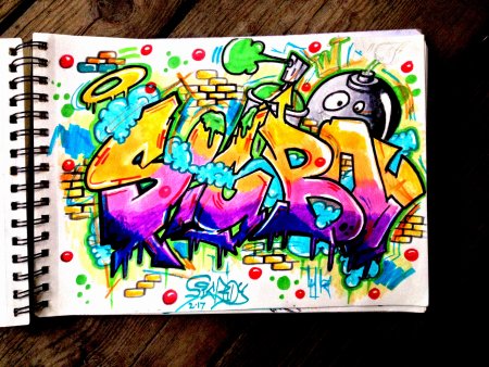 Граффити рисунки в скетчбуке