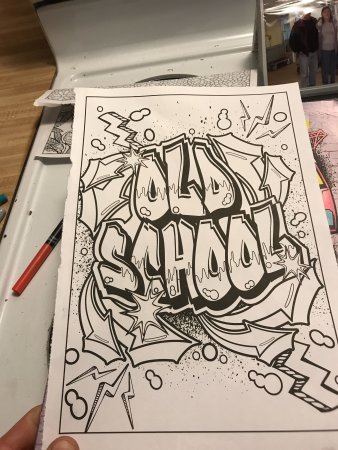 Рисунки для срисовки в скетчбук в стиле граффити