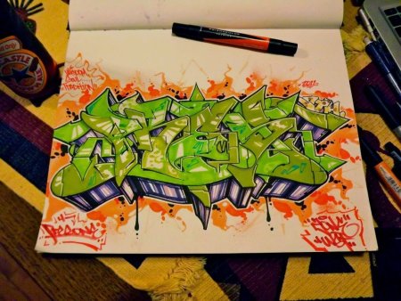 Граффити в скетчбуке
