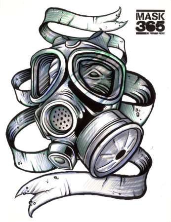 Противогаз зарисовка