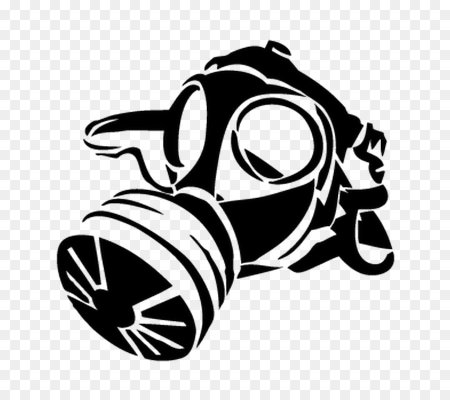 Противогаз сбоку вектор