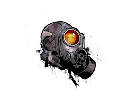 Череп в противогазе