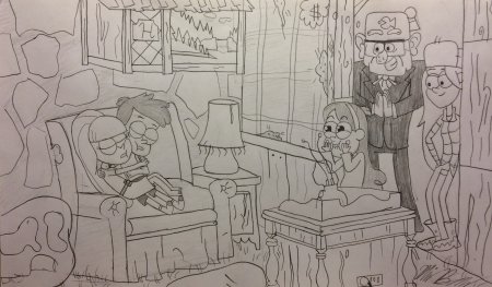 Раскраска Гравити Фолз Хижина чудес