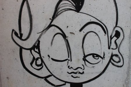 Граффити черно белое лицо