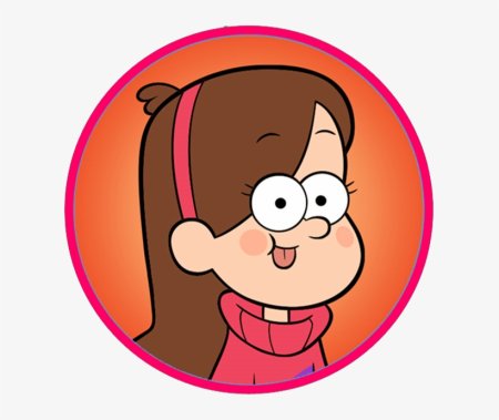 Лицо Мейбл из Гравити Фолз