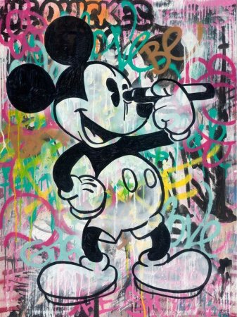 Микки Маус стрит арт