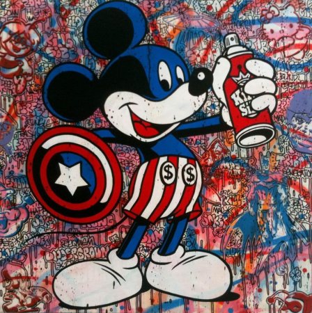 Микки Маус стрит арт
