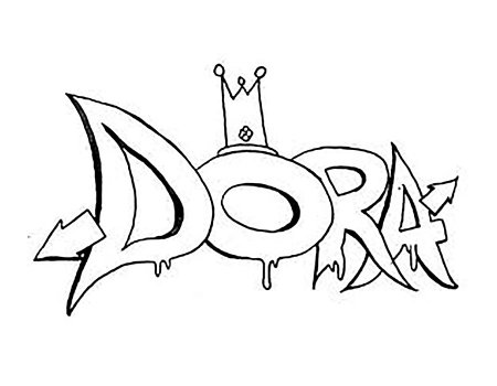 Граффити раскраска