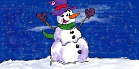 Новогоднее граффити карандашом