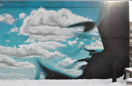 Граффити небо облака