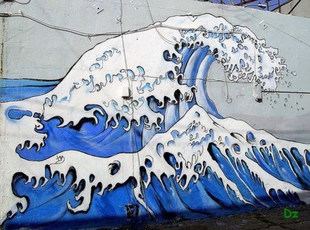 Граффити на морскую тему
