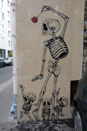 Граффити скелет