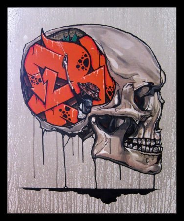 Череп в стиле граффити