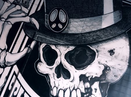 Череп скелет граффити