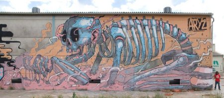 Граффити скелет