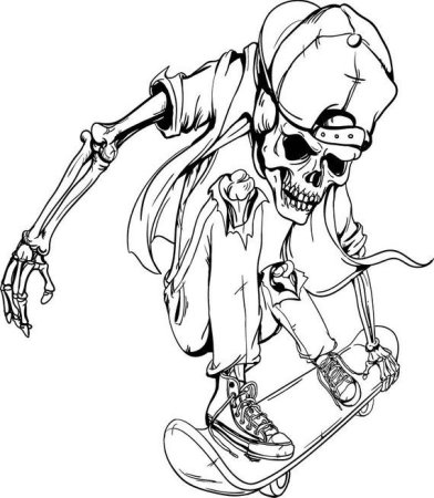 Раскраски для подростков скелет